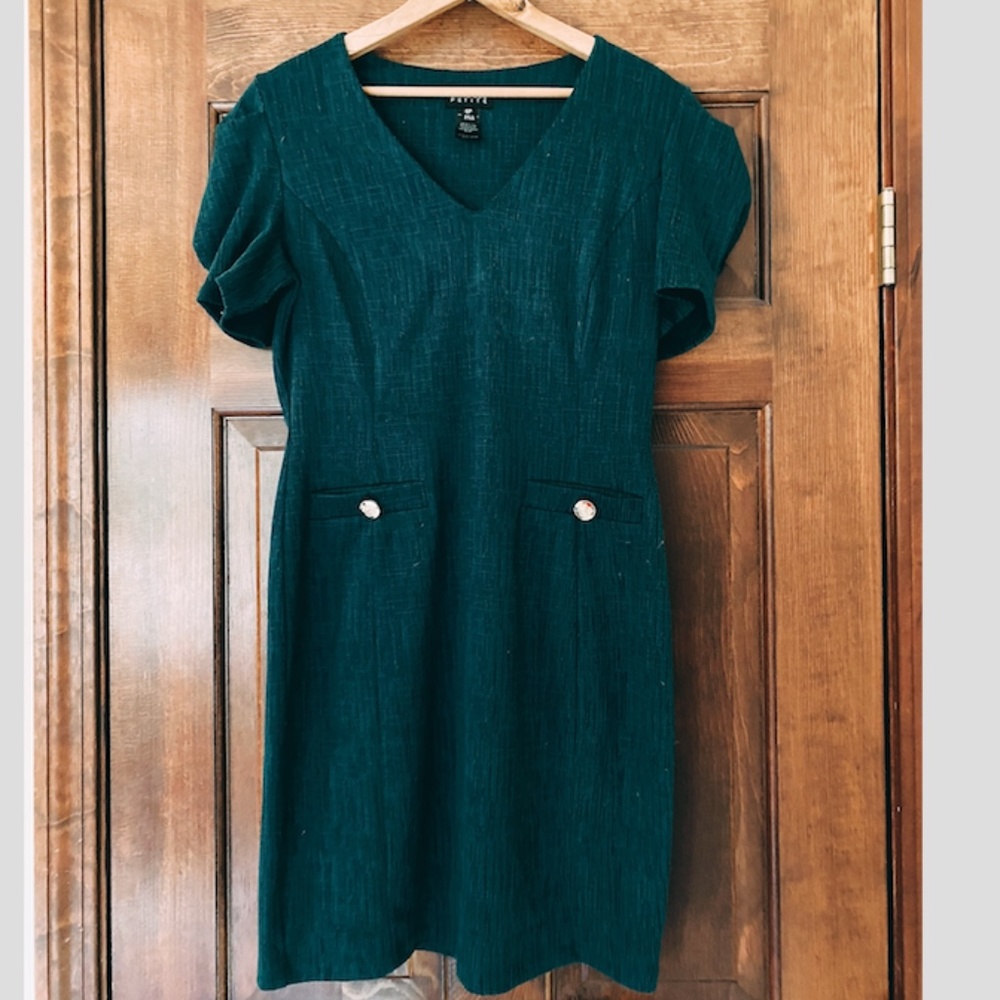 Enfocus Petite Women's Green Dress